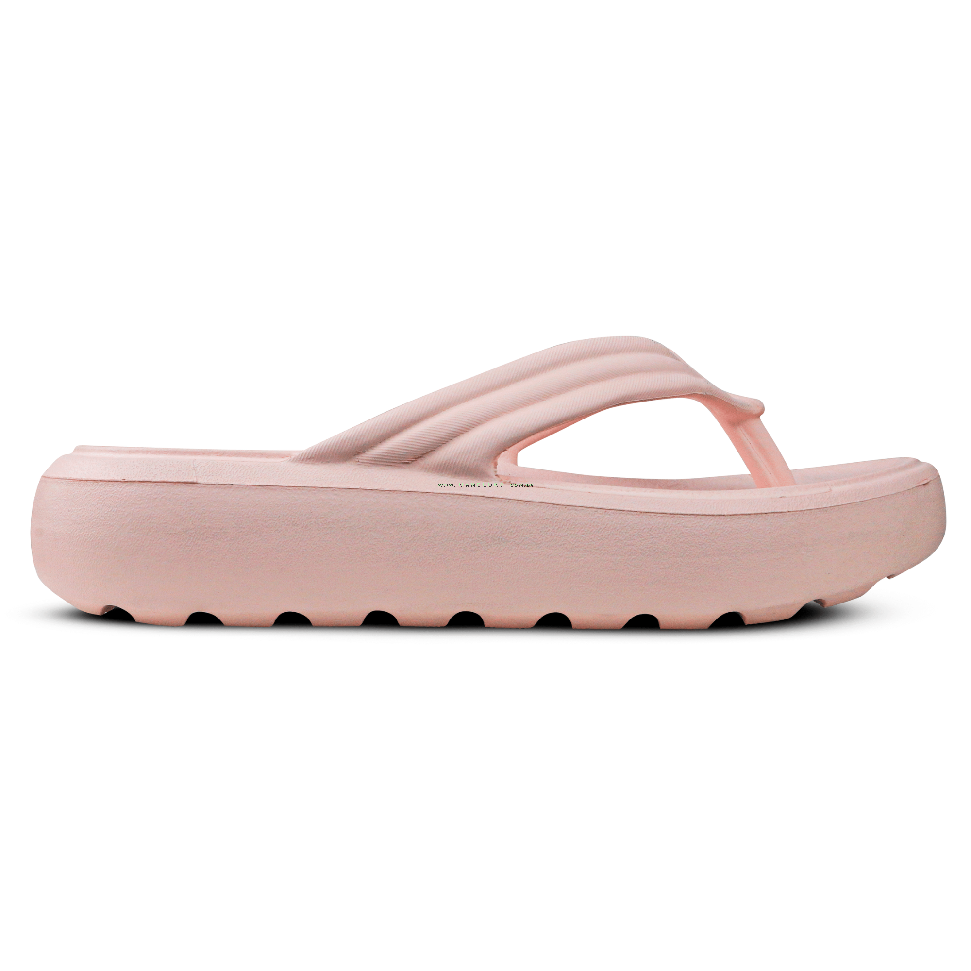 Chinelo Anat Mico Boa Onda Nuvem Rose Nude Na Mameluko