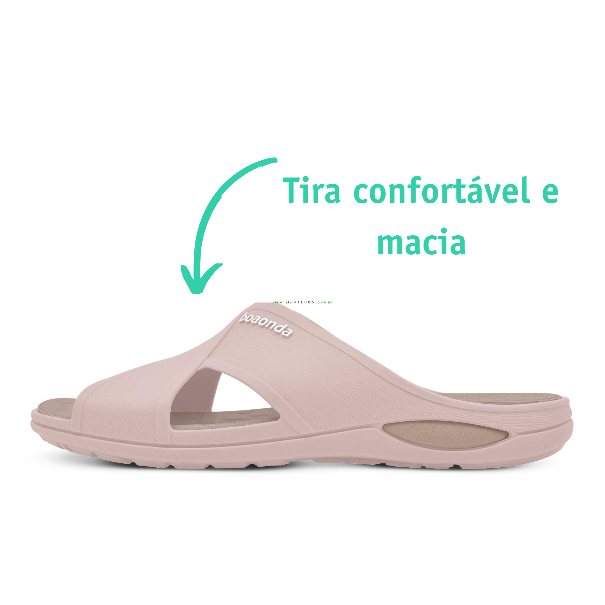 Chinelo Anat Mico Boa Onda Harmon Rose Nude Na Mameluko