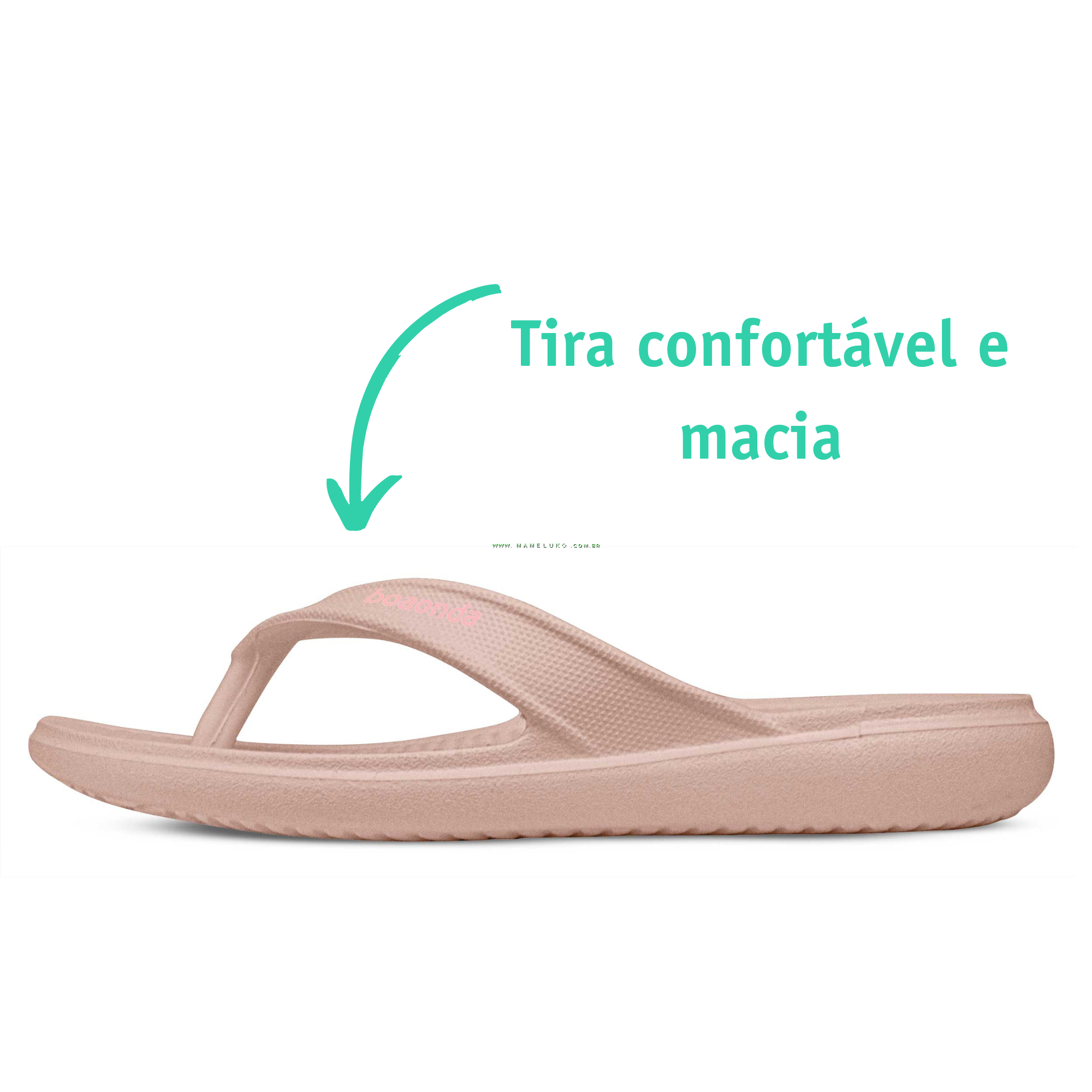 Chinelo Anat Mico Boa Onda Mobi Rose Nude Por R
