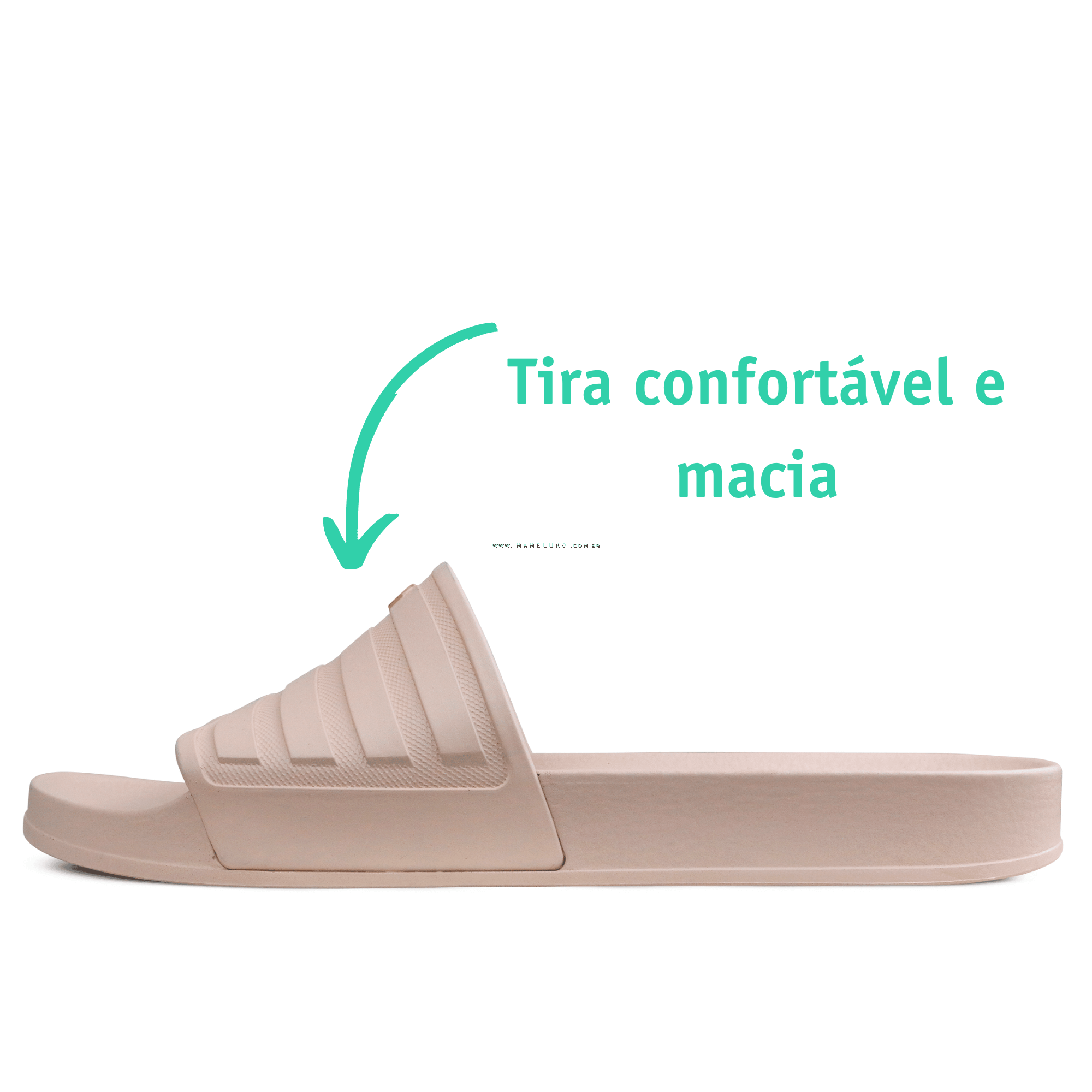 Chinelo Anat Mico Boa Onda Slide Rose Nude Por R