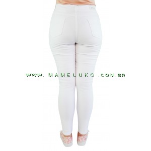 Cal a Jeans Sarja Feminina Sawary Branco na Mameluko