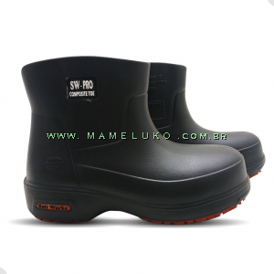 Bota EVA soft works cano curto Imp Preto na Mameluko