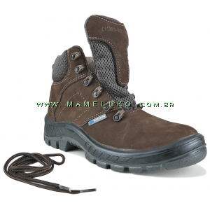 Botina Nobuck Amarrar Com Biqueira Plastica N 49 Marrom Marluvas Leroy Merlin