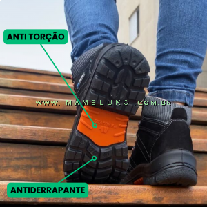 Botina Premier Preta com BICO DE C Preto na Mameluko