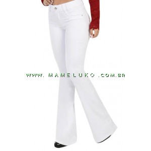 Calça sawary branca sales flare