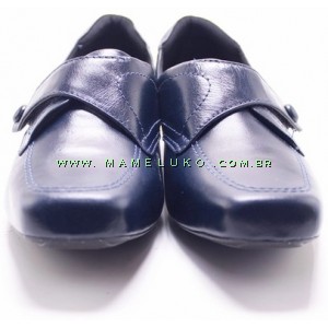 Sapato Neftali Salto Baixo 3608 Azul Marin na Mameluko