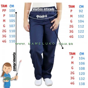 Calça uniforme azul marinho shop