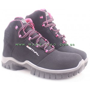 bota de segurança rosa