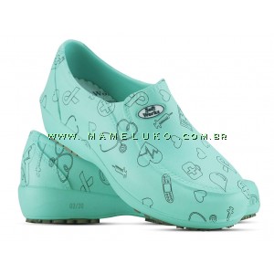 Sapato Antiderrapante Soft Works L Verde Hosp na Mameluko
