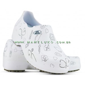 Sapato Profissional Soft Works II Estampado Área da Saúde Branco