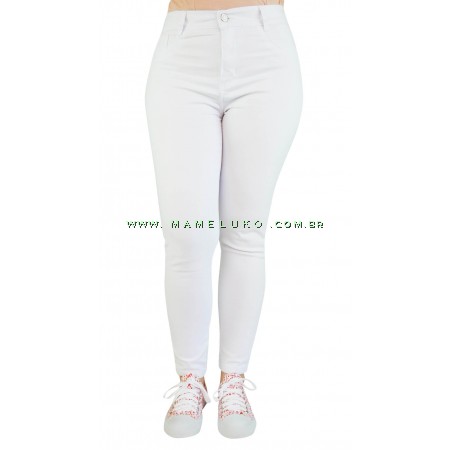 Calça Jeans Feminina Sawary Skinny - Branca