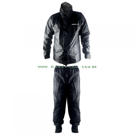 Conjunto Pantaneiro Nylon com Gola - Preto