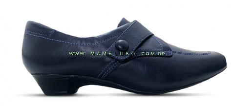 Sapato Neftali Salto Baixo 3608 - Azul Marinho