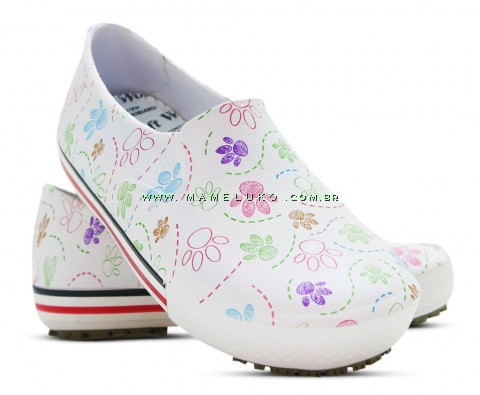 Tênis Profissional Iate Works II Estampado Mameluko Patinhas Pets - Branco 