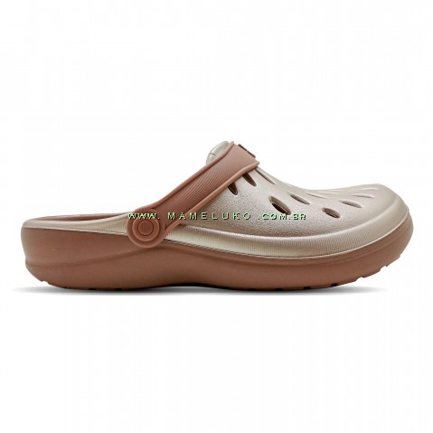 Babuche Boa Onda Aberta Easy - Crepe Ouro
