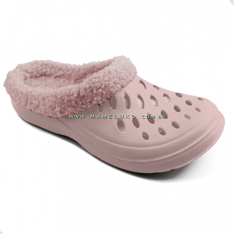 Babuche Boa Onda Aberta Easy Pelúcia - Rose