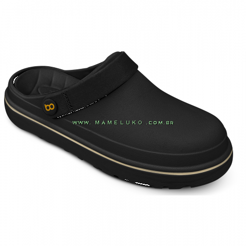 Babuche Cloe Boa Onda - Preto