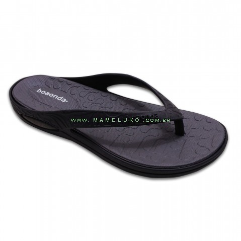 Chinelo Anatômico Boa Onda Lilly - Preto com Grafite