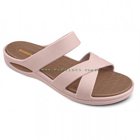 Chinelo Anatômico Boa Onda Rio - Rose Nude com Canela