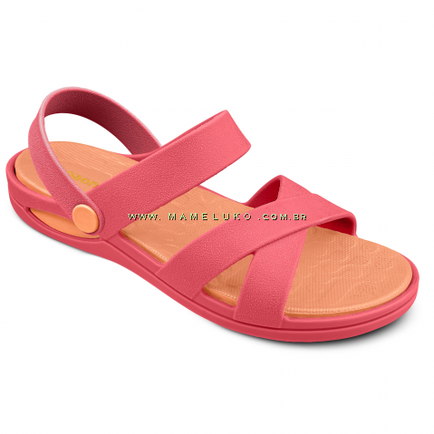 Sandália com Alça Boa Onda Rio - Goiaba com Tangerina 