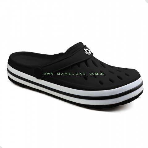 Babuche Boa Onda Star Feminino - Preto/Branco