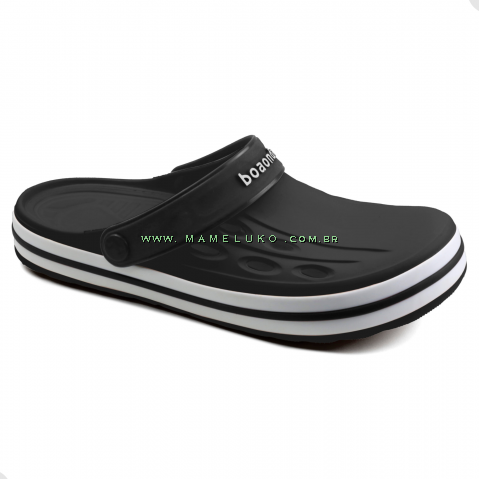 Babuche Boa Onda Star Masculino - Preto/Branco