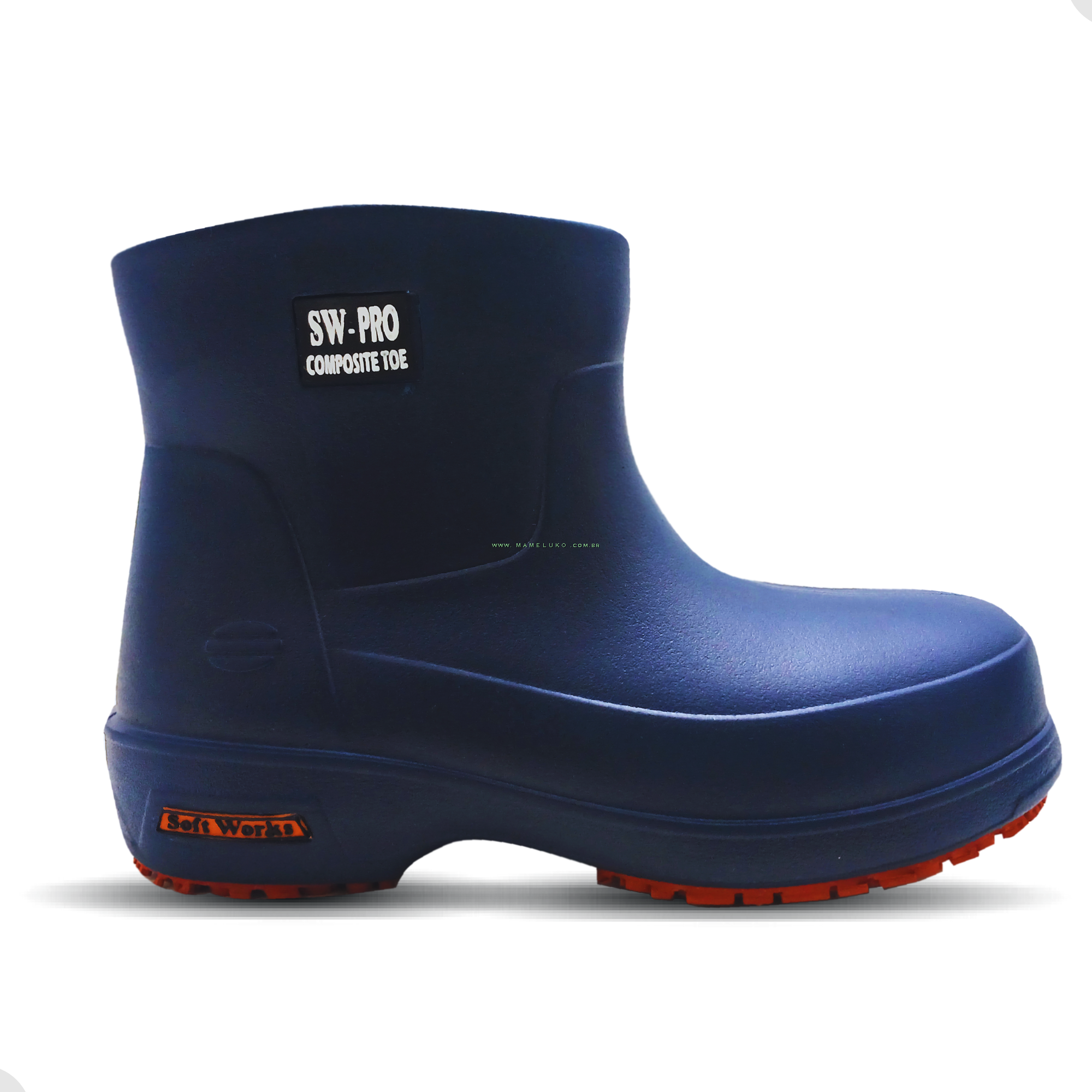 Bota EVA soft works cano curto Imp Azul Marin na Mameluko