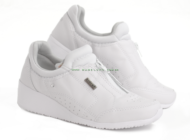 Tênis Kolosh C0308 Anabela Zíper - Branco por R$146,90