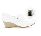 Sapato Anabela Neftali 4107 - Branco com Pin Esteto Love