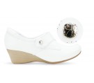 Sapato Anabela Neftali 4107 - Branco com Pin Esteto Love