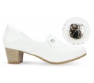 Sapato Branco Neftali Salto Alto 5227 - Branco com Pin Esteto Love