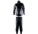 Conjunto Calça e Jaqueta Impermeável Nylon com Gola Pantaneiro - Preto