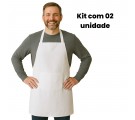 Kit 02 Aventais Profissional Oxford - Branco