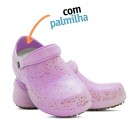 Babuche Profissional Soft Works Estampado Com Palmilha - Esteto Love - Lilas Ameixa