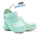 Babuche Profissional Soft Works Estampado Com Palmilha - Esteto Love - Verde Hospitalar