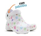 Babuche Profissional Soft Works Estampado Com Palmilha Pets Patinhas - Branco