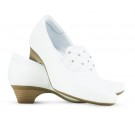 Sapato Neftali com Brilhantes Salto Médio 40008 - Branco