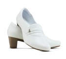 Sapato Neftali Salto Quadrado 5cm - Branco Pin Eletro Coração Mameluko