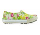 Tenis Profissional Iate Works II Estampado Flor Verde - Bege