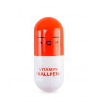 Caneta Vitamina Esferográfica Retrátil Comprimido - Laranja Caneta Vitamina Esferográfica Retrátil Comprimido - Laranja