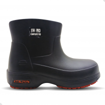 Bota EVA soft works cano curto Impermeável Antiderrapante com Biqueira - Preta 