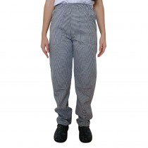 Calça Gastronomia Com Bolso Frontal - Pied Poule (Preto e branco)