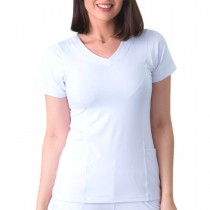 Camiseta Dry FIt Namaste Branca uniforme enfermagem scrubs roupa hospitalar.jpeg