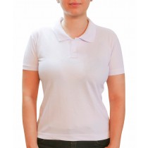 Camiseta Gola Polo modelo Baby Look Feminina - Branco Camiseta Gola Polo modelo Baby Look Feminina - Branco