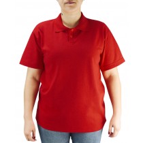 Camiseta Polo Unissex - Vermelho Camiseta Polo Unissex - Vermelho