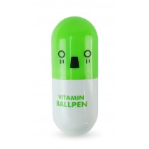 Caneta Vitamina Esferográfica Retrátil Comprimido - Verde Caneta Vitamina Esferográfica Retrátil Comprimido - Verde
