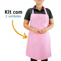 Kit 02 Avental Profissional Poliéster - Rosa Kit 02 Avental Profissional Poliéster - Rosa