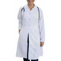 Jaleco Feminino Manga Longa Modelo Vestidinho - Branco Jaleco Feminino Manga Longa Modelo Vestidinho - Branco