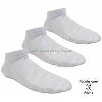 Kit com 3 pares de Meia Onfit Caiaque - Branco Kit com 3 pares de Meia Onfit Caiaque - Branco