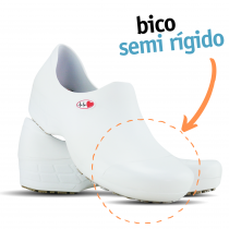 Sapato Antiderrapante Sticky Shoe Florence (COM BICO) - Eletro Coração-Branco Sapato Antiderrapante Sticky Shoe Florence (COM BICO) - Eletro Coração-Branco